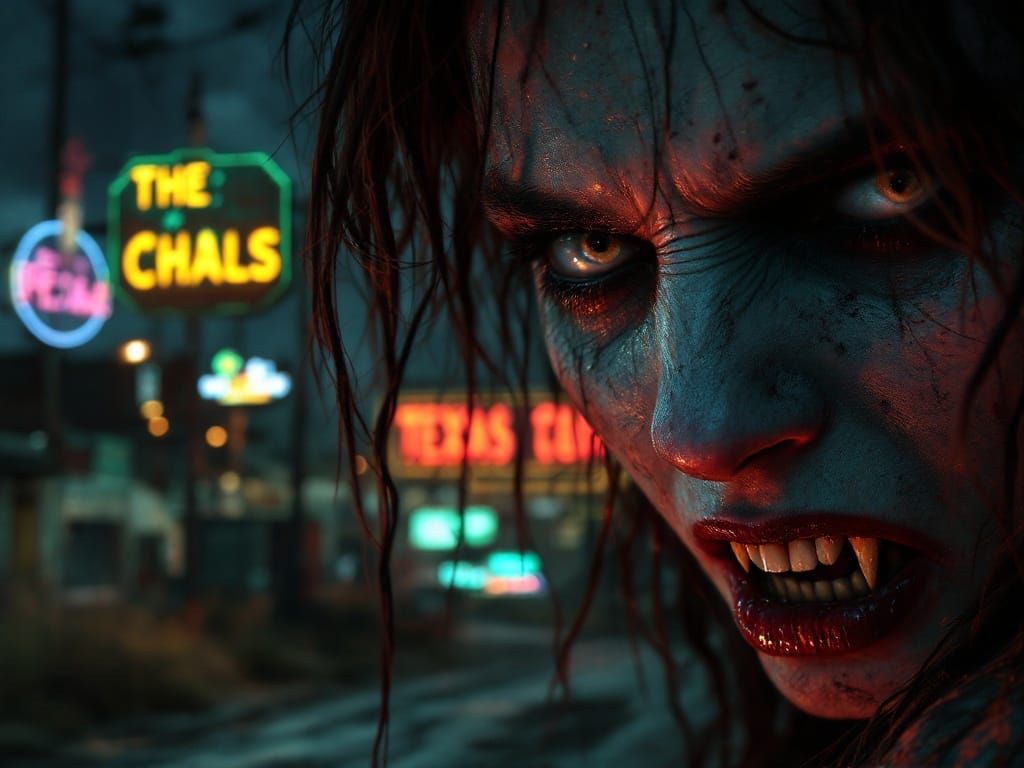 Vampire's Desperate Gaze in a Haunted Texas Town
