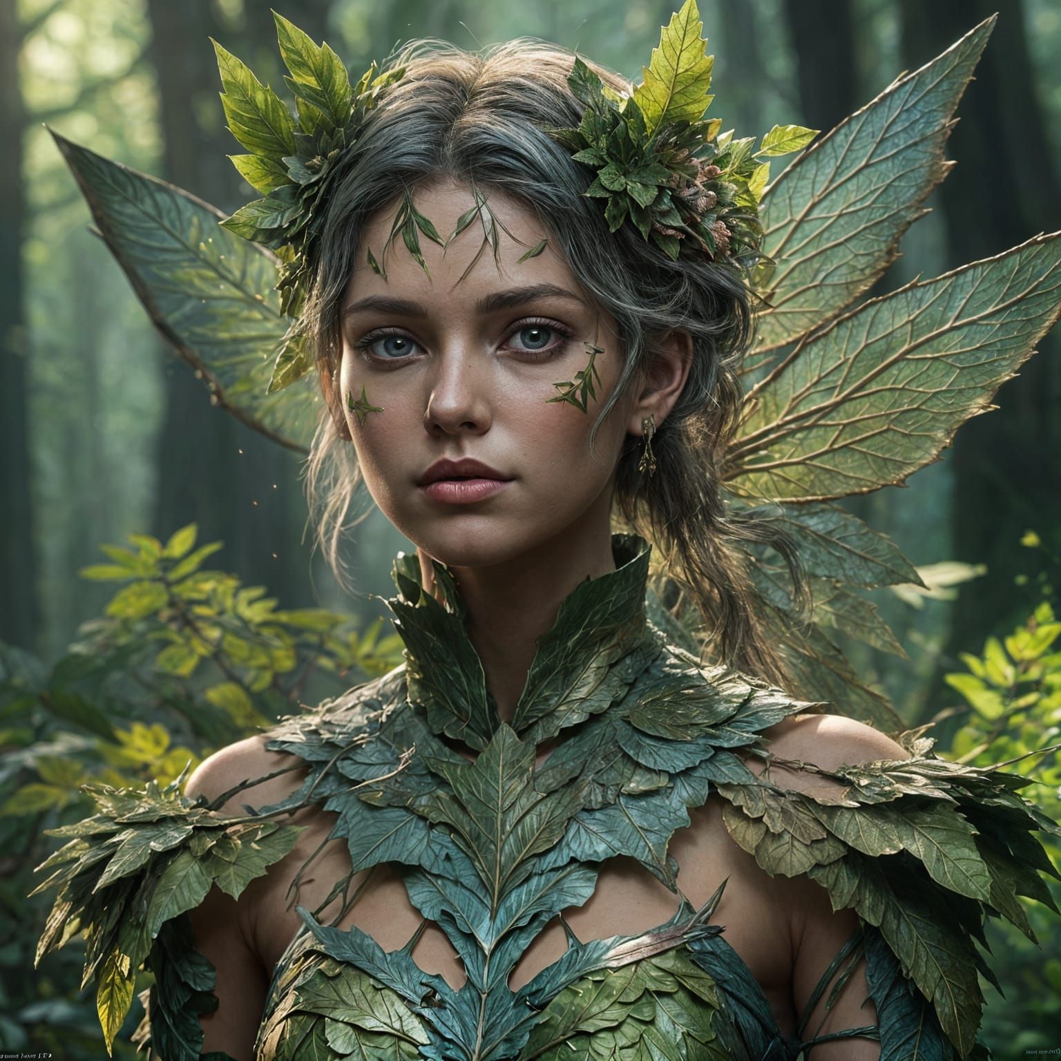 Woodland Fairy, Leaf Armor, Female
