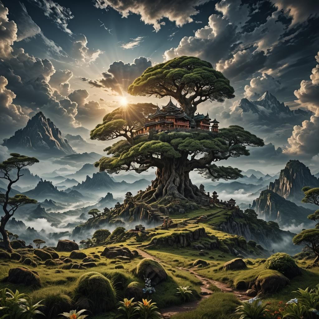 Hyperrealistic Harmony of Heaven and Earth