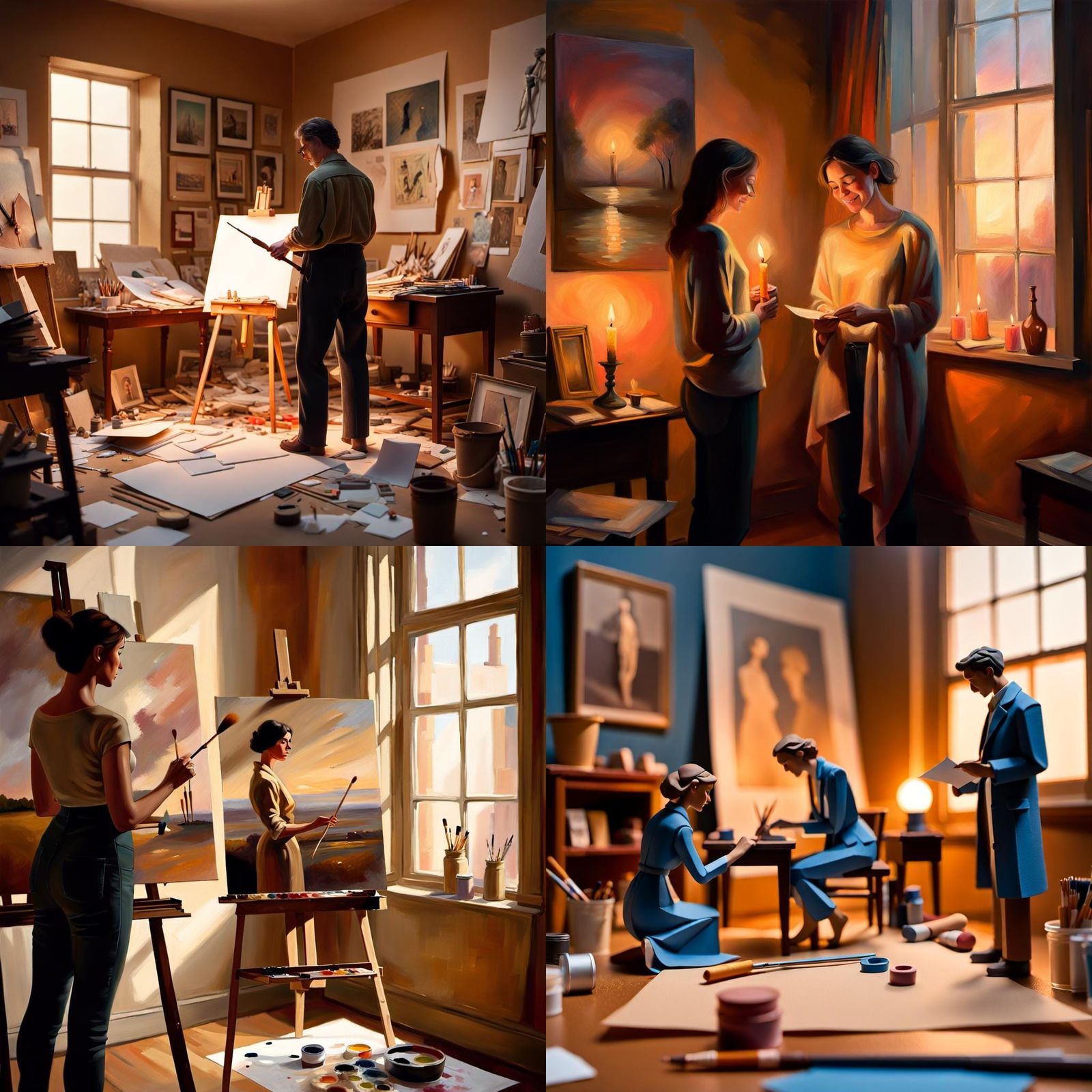 Expressive Diorama Inspired by Jack Vettriano's Life