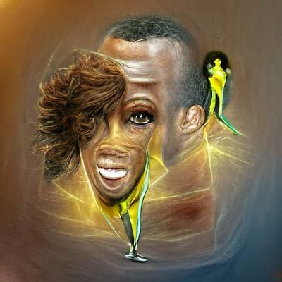 Fused Portrait: Singer and Athlete