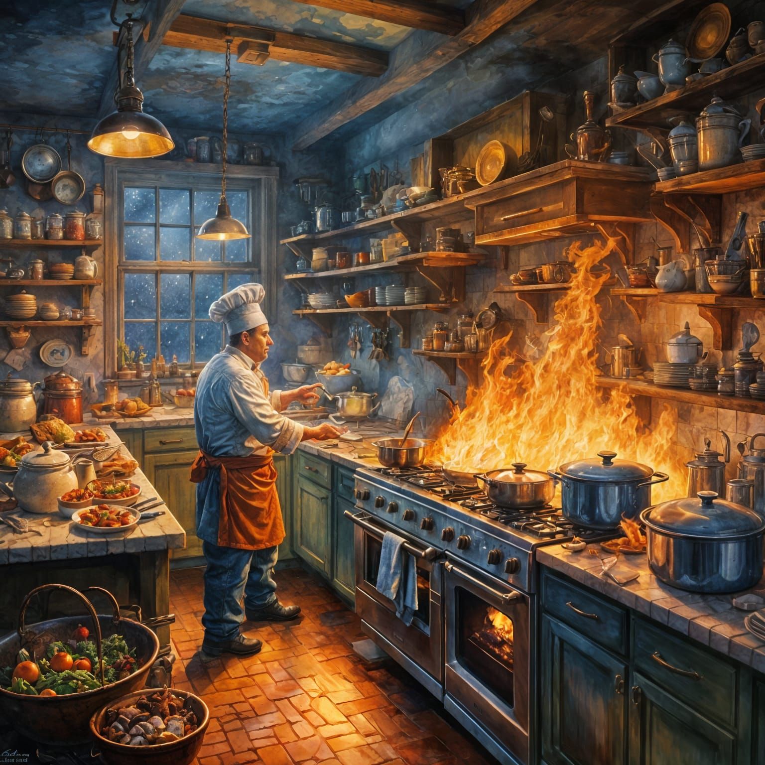 Kitchen Inferno: A Chef's Dystopian Nightmare