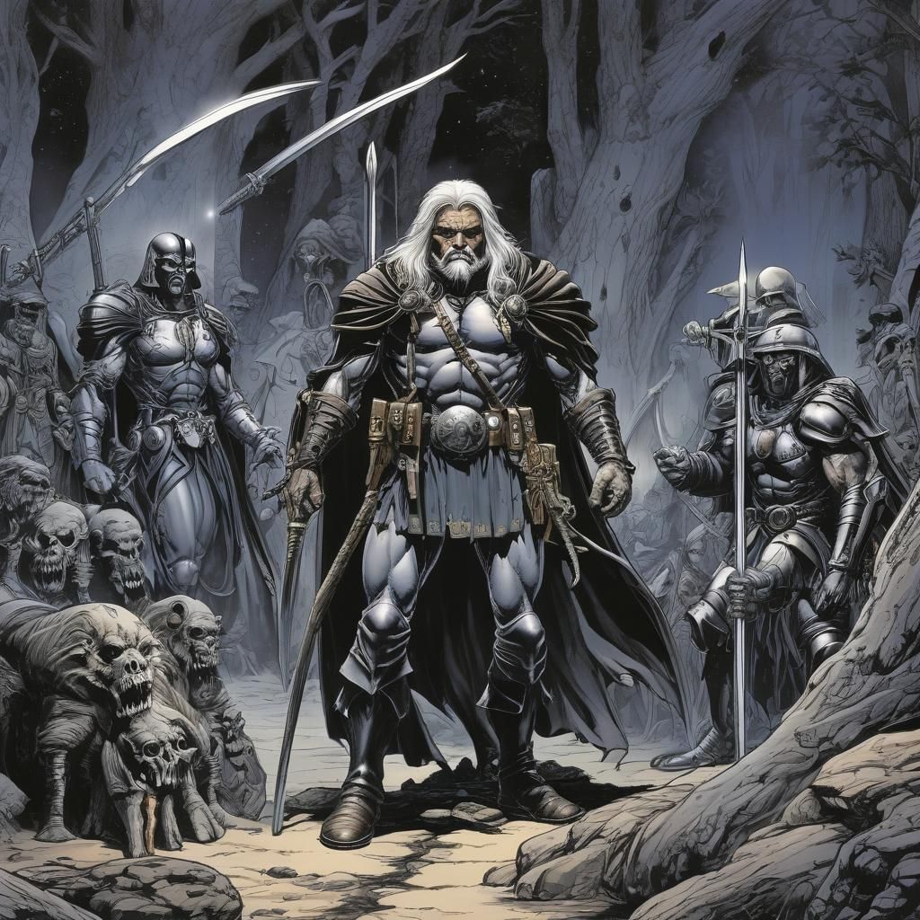 Grimdark Fantasy Art Inspired by Comic Illustrators