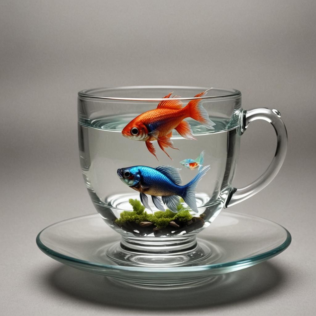 Teacup, Fish, and Boy: A Miniature World