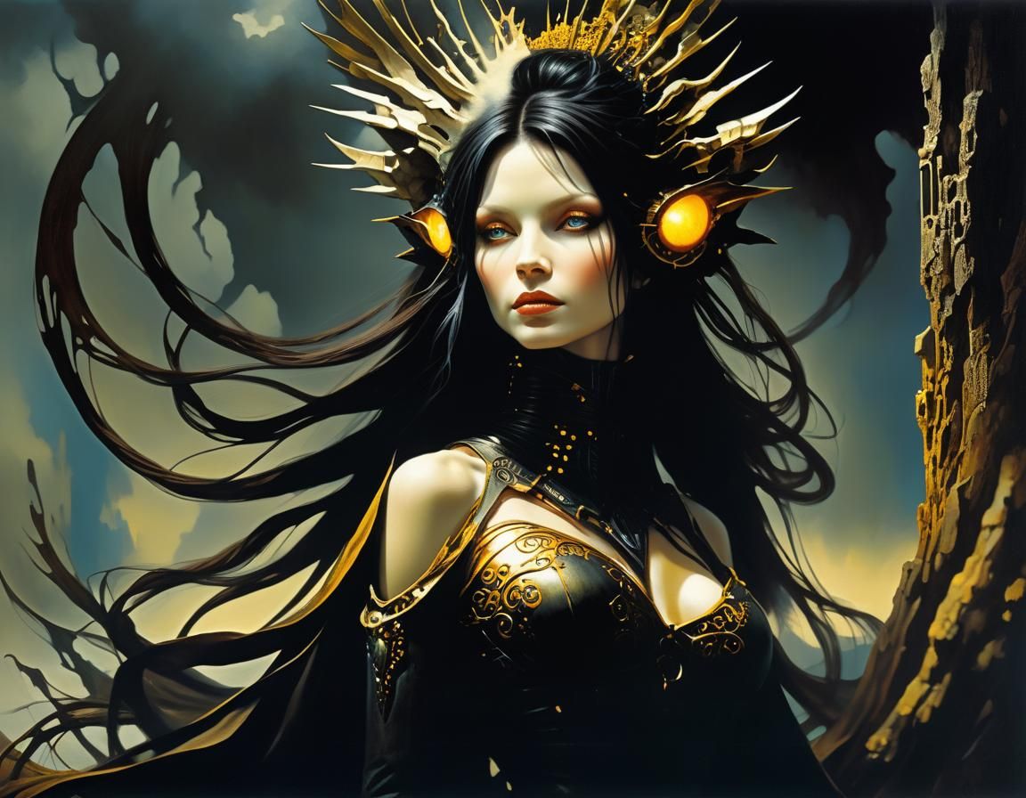 Ethereal Dark Fantasy Character Portrait