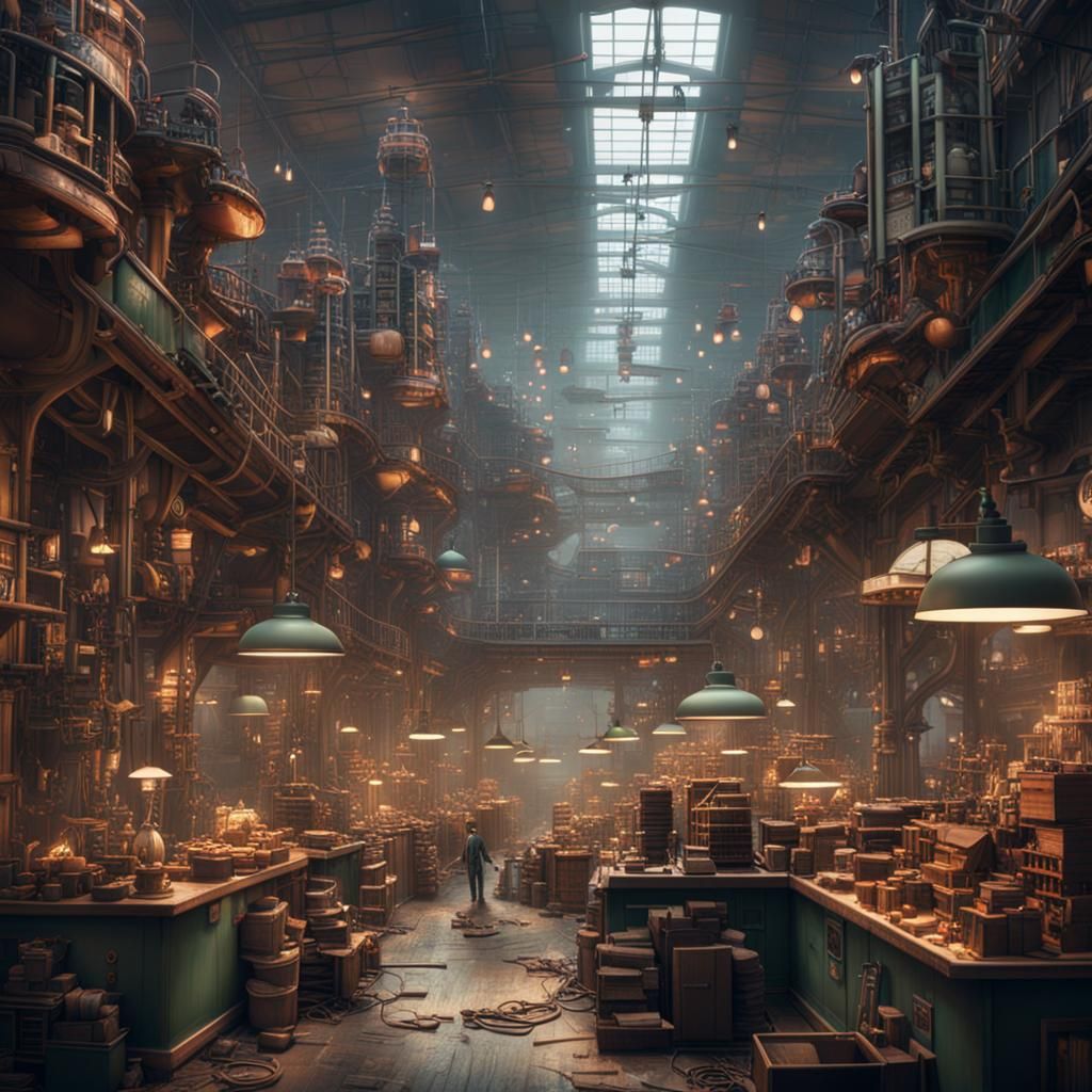 Inside a Toy Factory: Digital Matte Painting