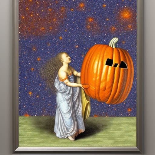 Cosmic Star Shower for a Pumpkin-Carved Lady