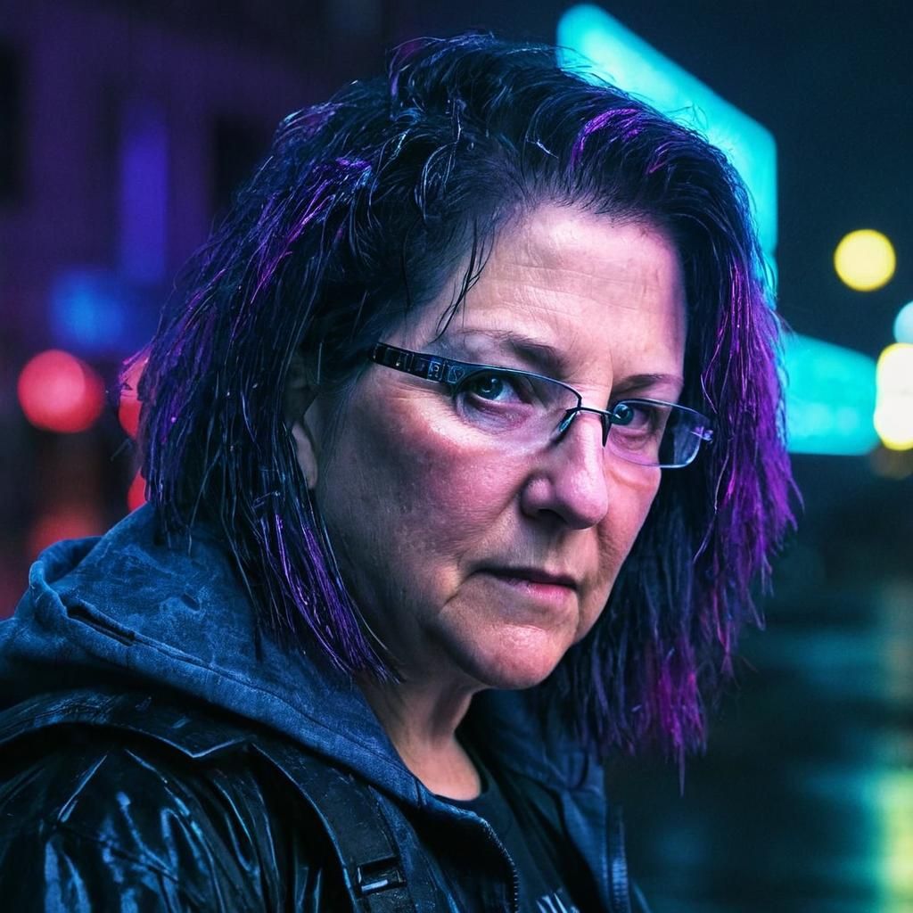 Eileen: Cyberpunk Protagonist in Rainy City