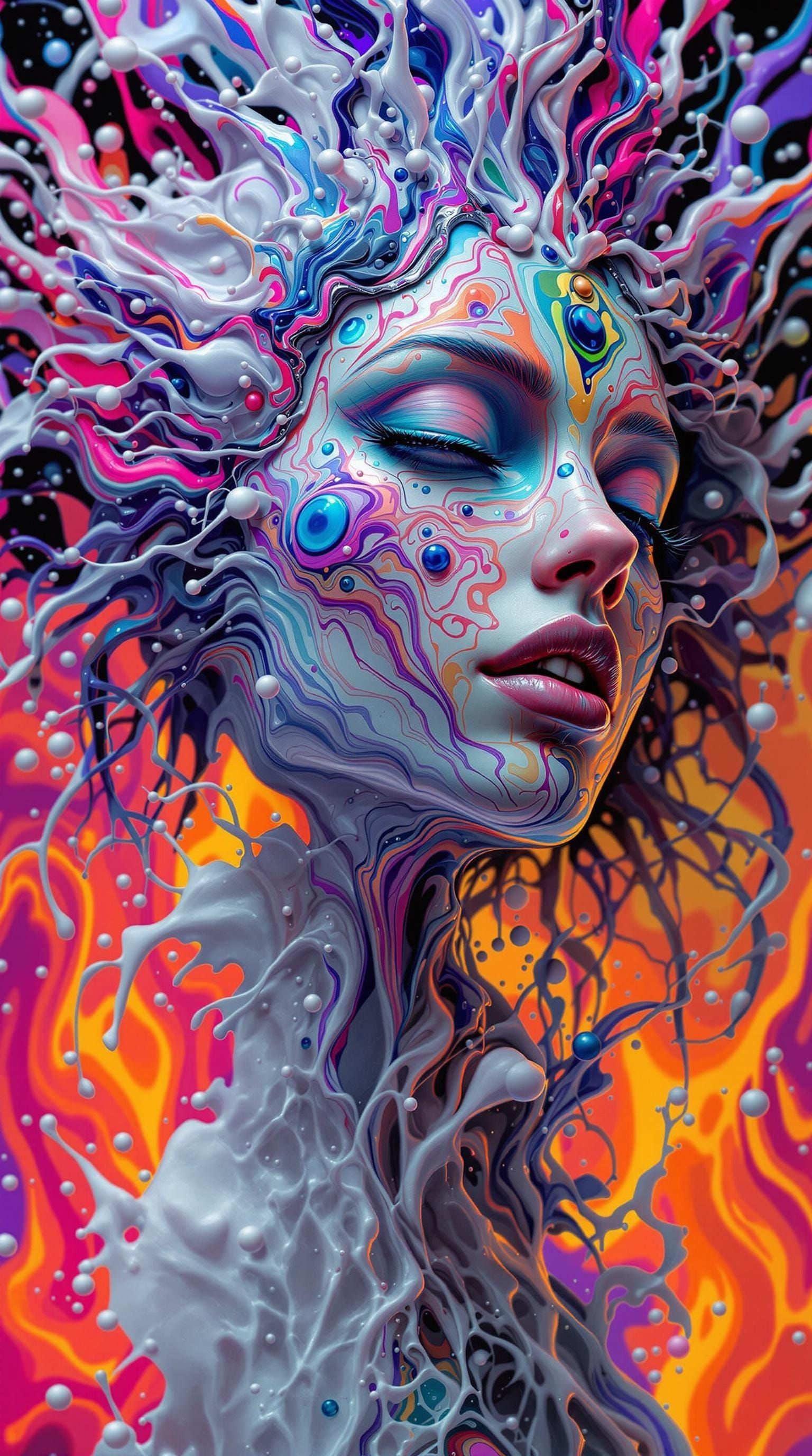 Psychedelic Glitch Art: Dancing Kali with 3D Effects