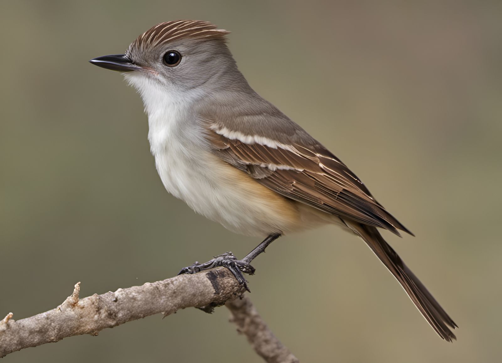 Ash-throated Flycatcher Portrait in Natural Setting