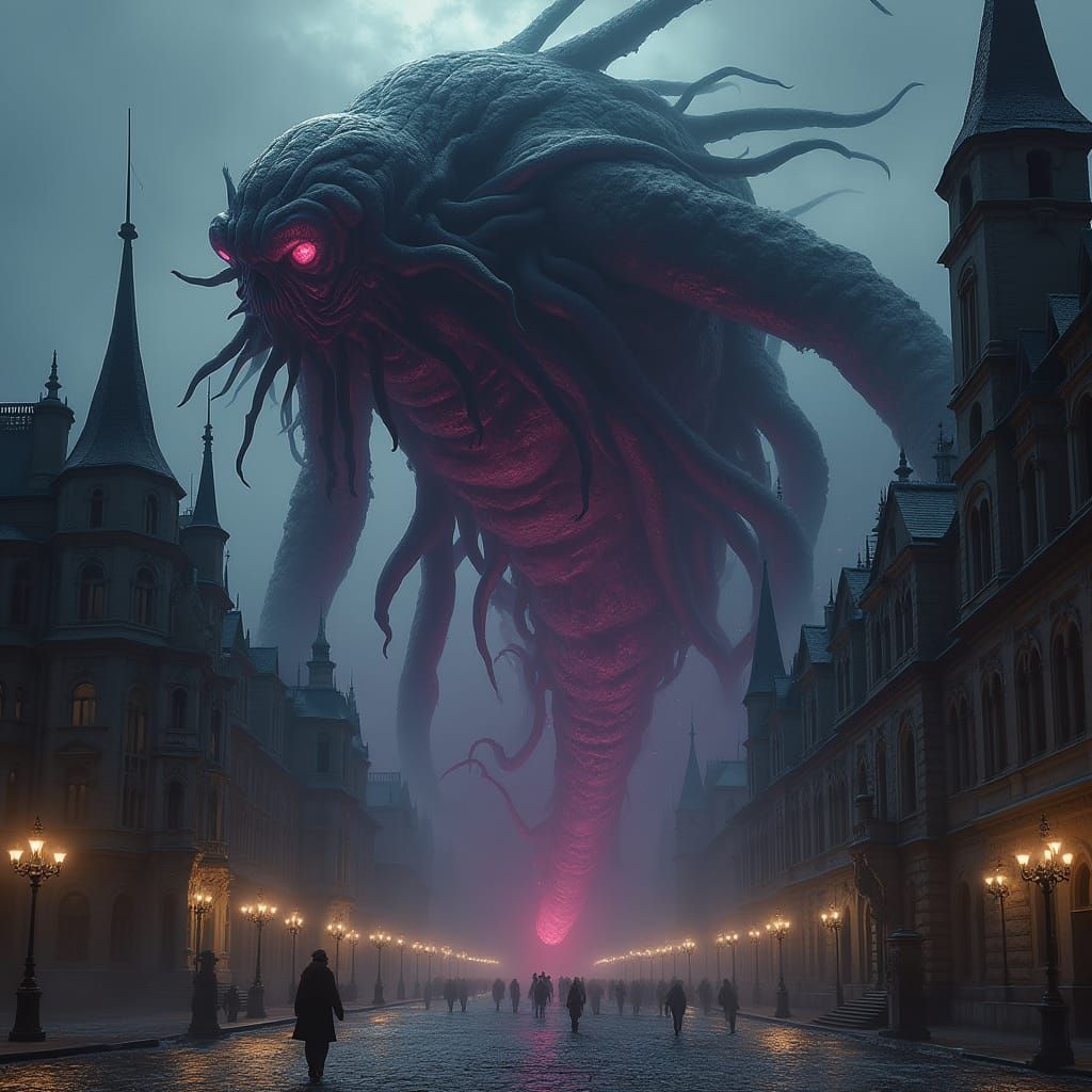 Twisted, Otherworldly Entity Dominates Gothic City Hall