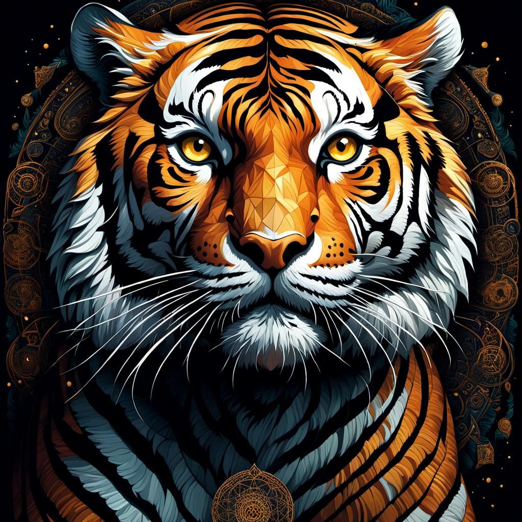 Siberian Tiger Confronts Mathematical Concepts: Dark Tales A...