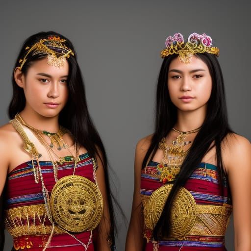 Stunning Maori Girls in Traditional Haka Dress