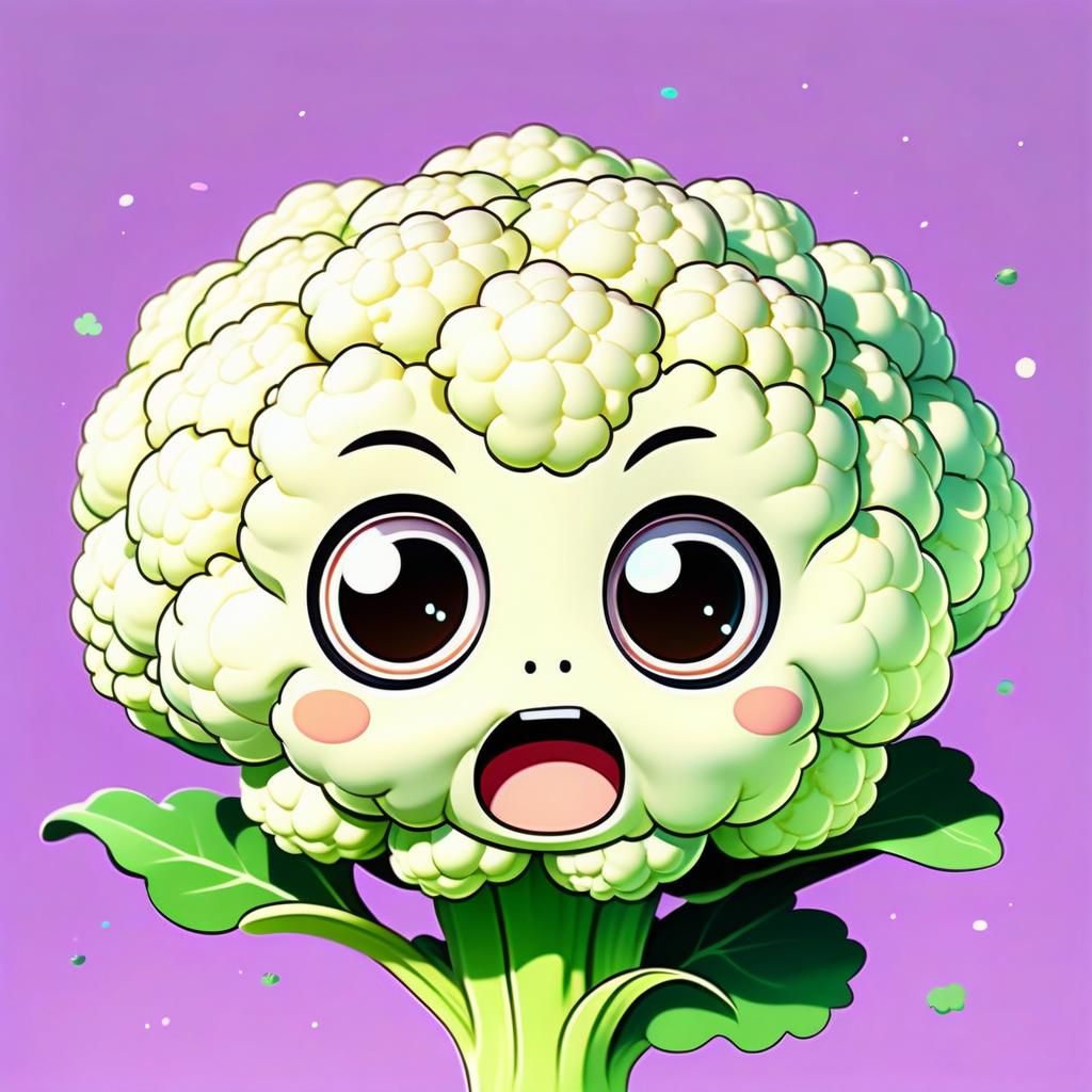 chibi style cauliflower
