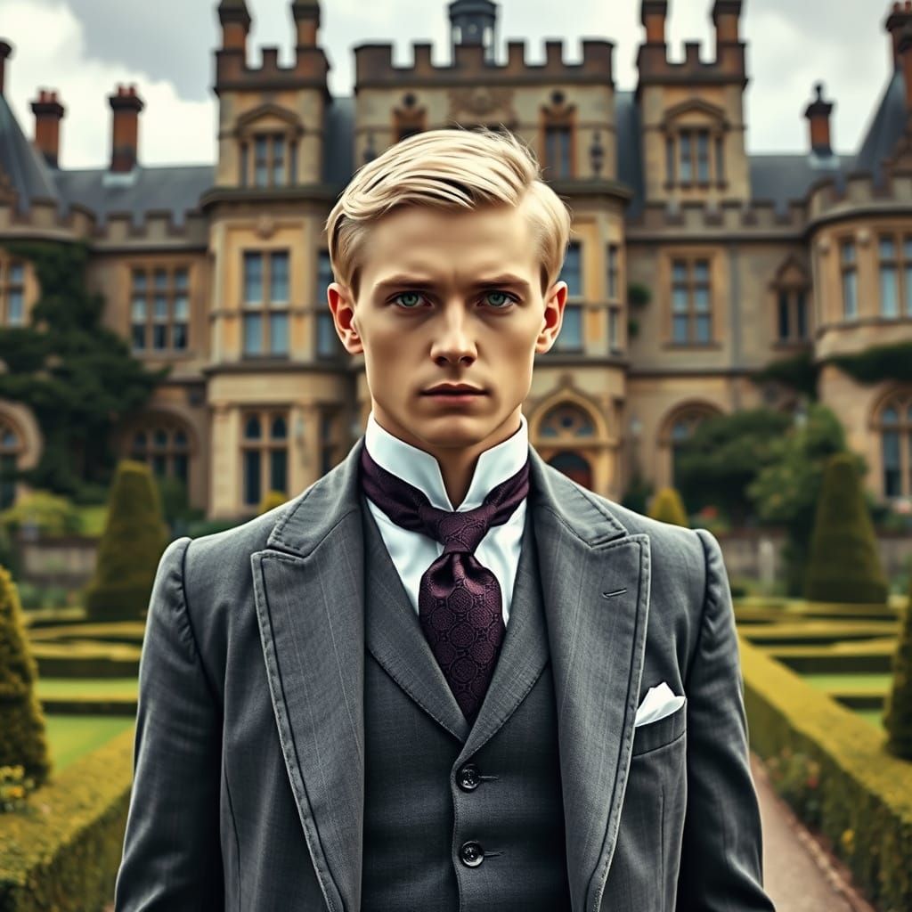 Edwardian Duke at Framingham Estate: A Classical Portrait