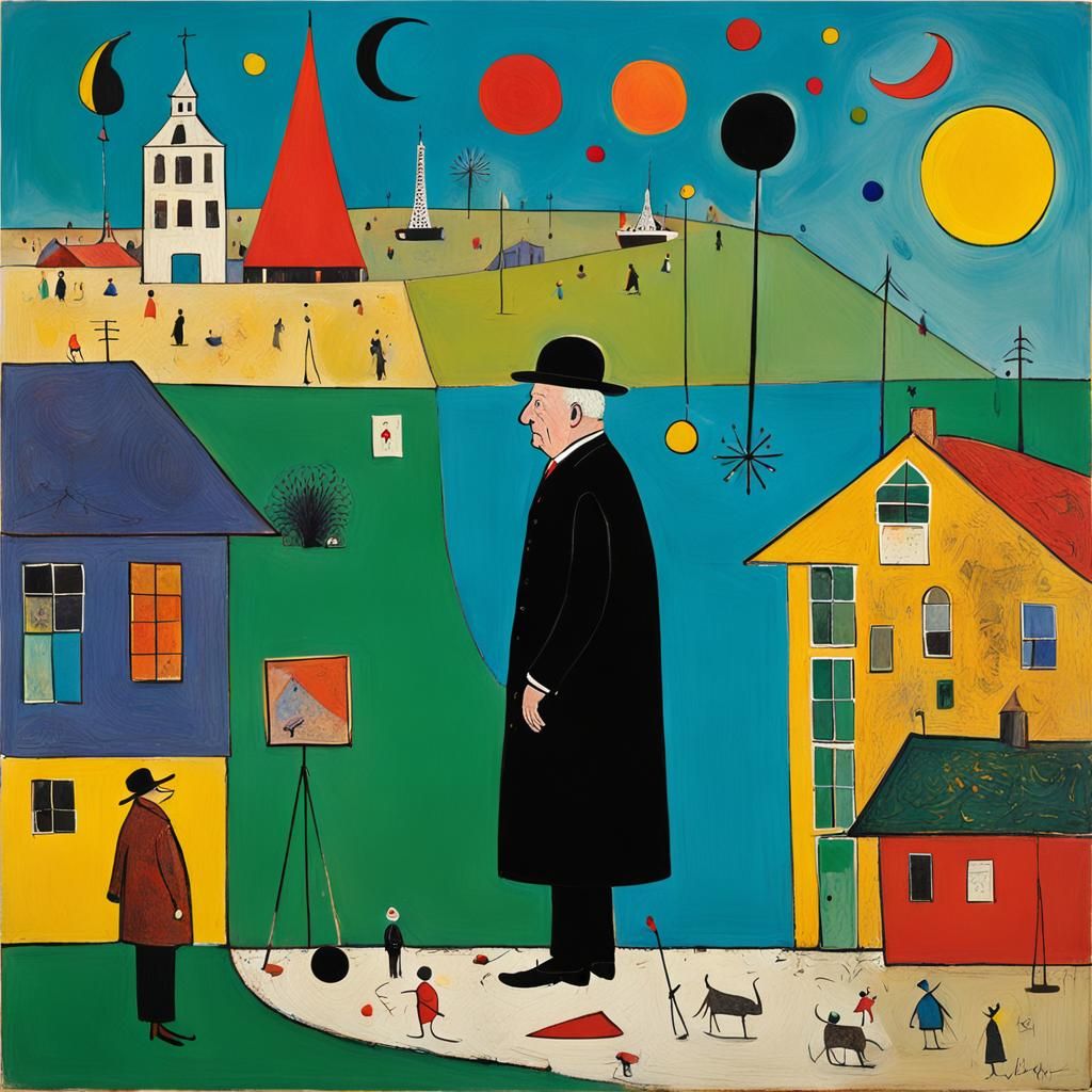 Abstract Portrait of a Mayor in Surrealist Style