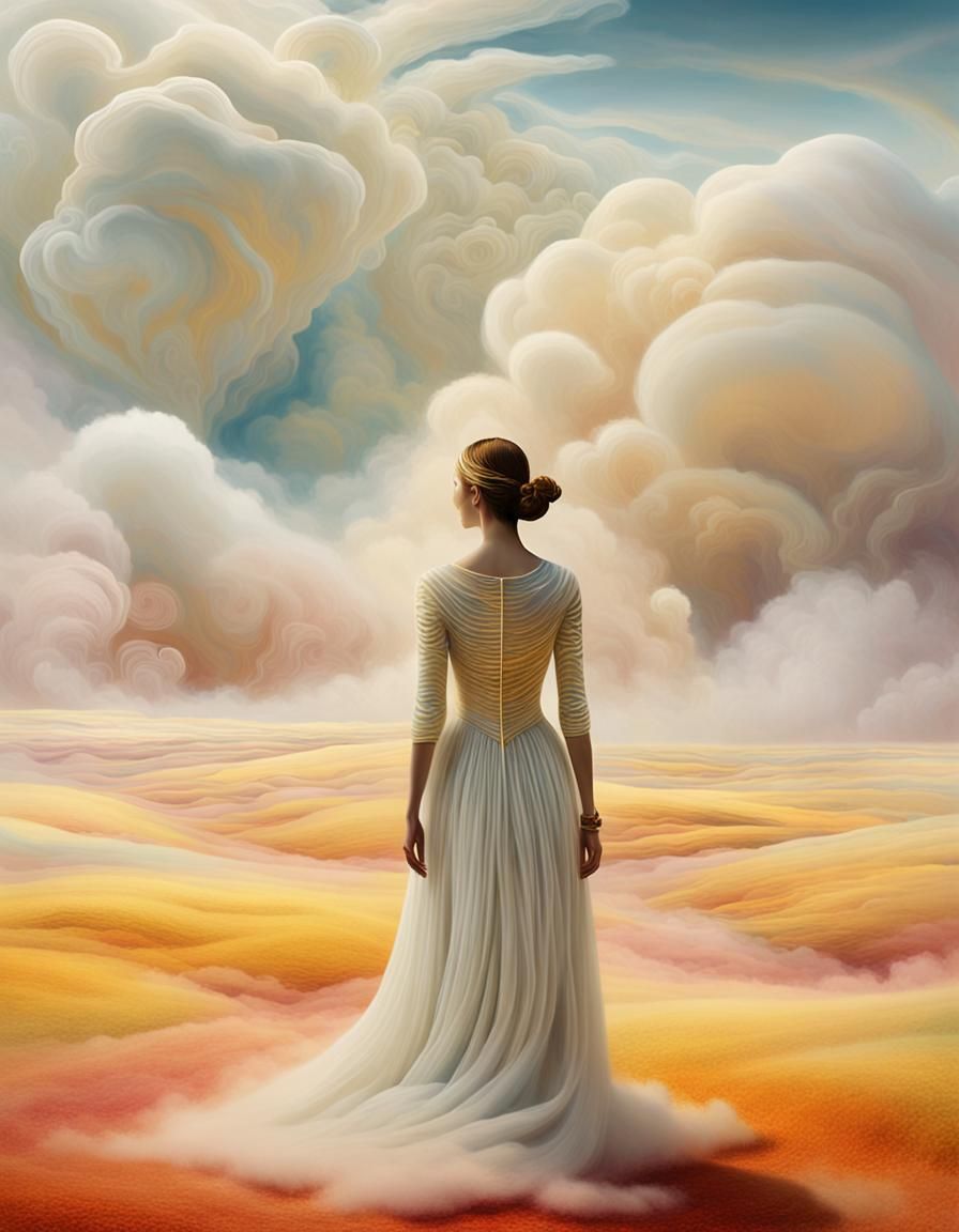 Surrealist Dreamscapes in Soft, Golden Light
