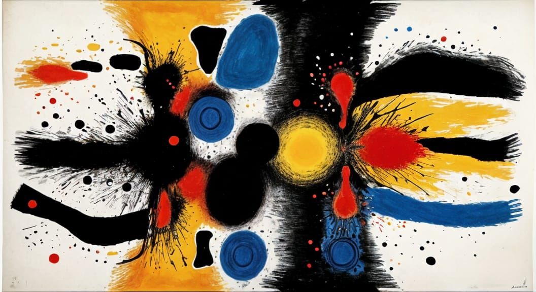 Dynamic Abstract Battle in Electric Colors