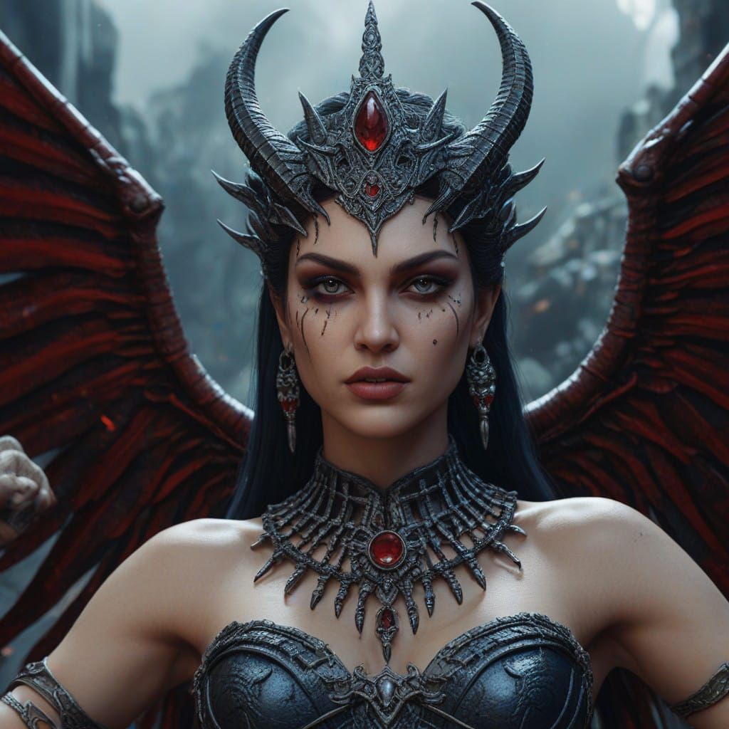 Dark Majesty: Closeup of Lilith, Queen of the Damned