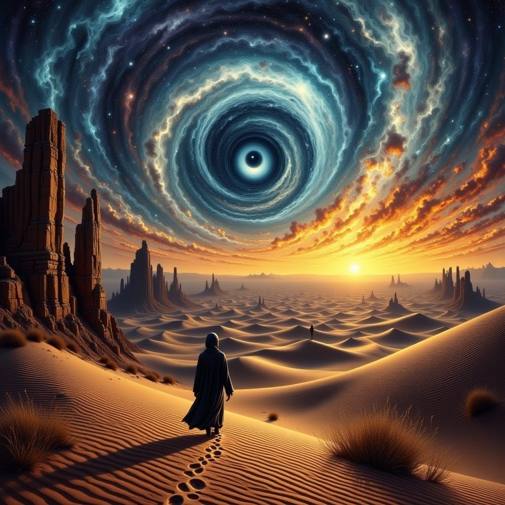 Surreal Desert Dreamscape in Ethereal Colors