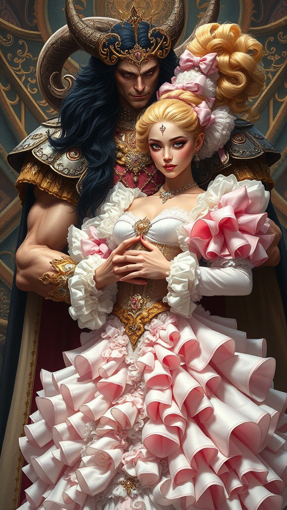 Demon King Corsets Princess in Sorayama-esque Style