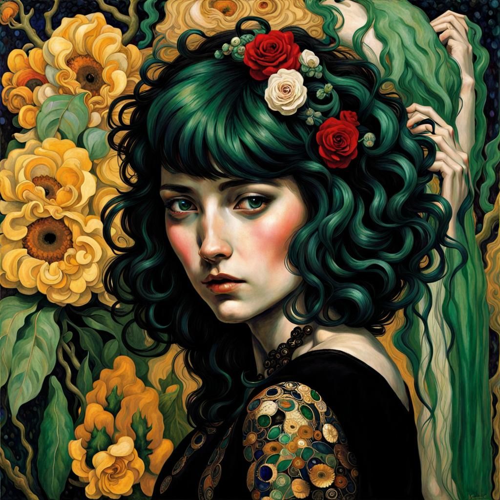 Emerald Entity in Classical Art Styles