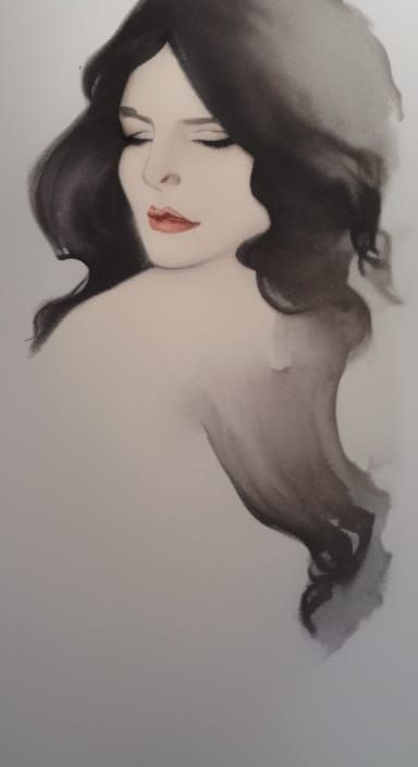 water color, transparent washes, loose brush work, diffuse a...