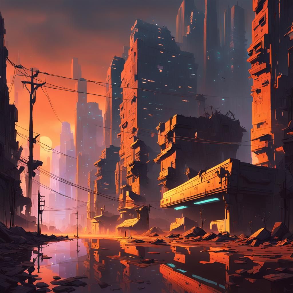 Ethereal Futuristic Cityscape Concept Art in Sci-Fi Style