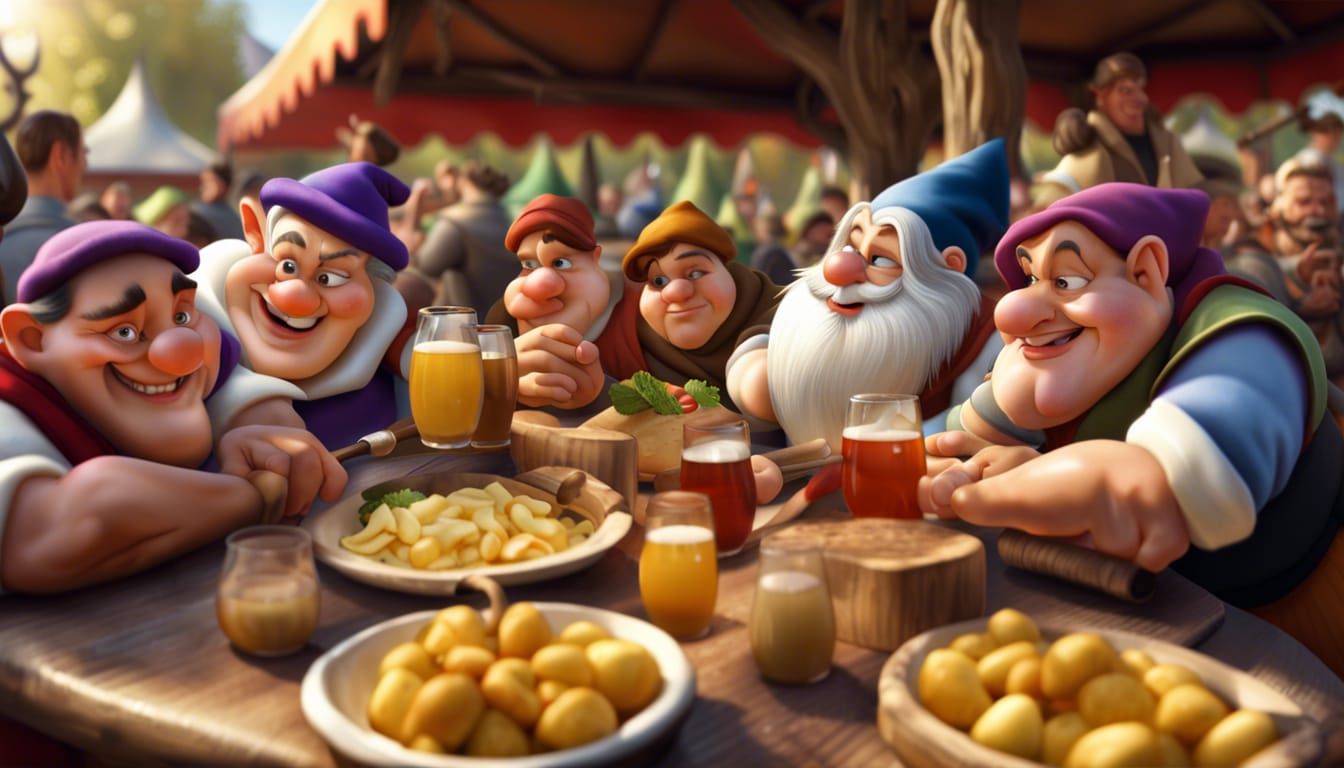 Disney Dwarfs at Oktoberfest: A Funny 3D Cartoon