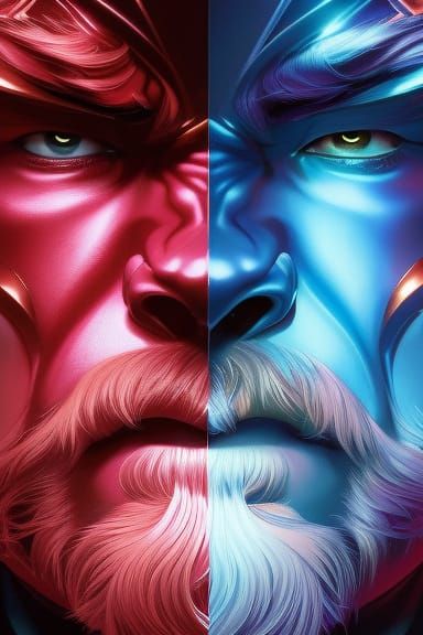 Majestic Godly Figure in Hyper-Detailed Comic Art