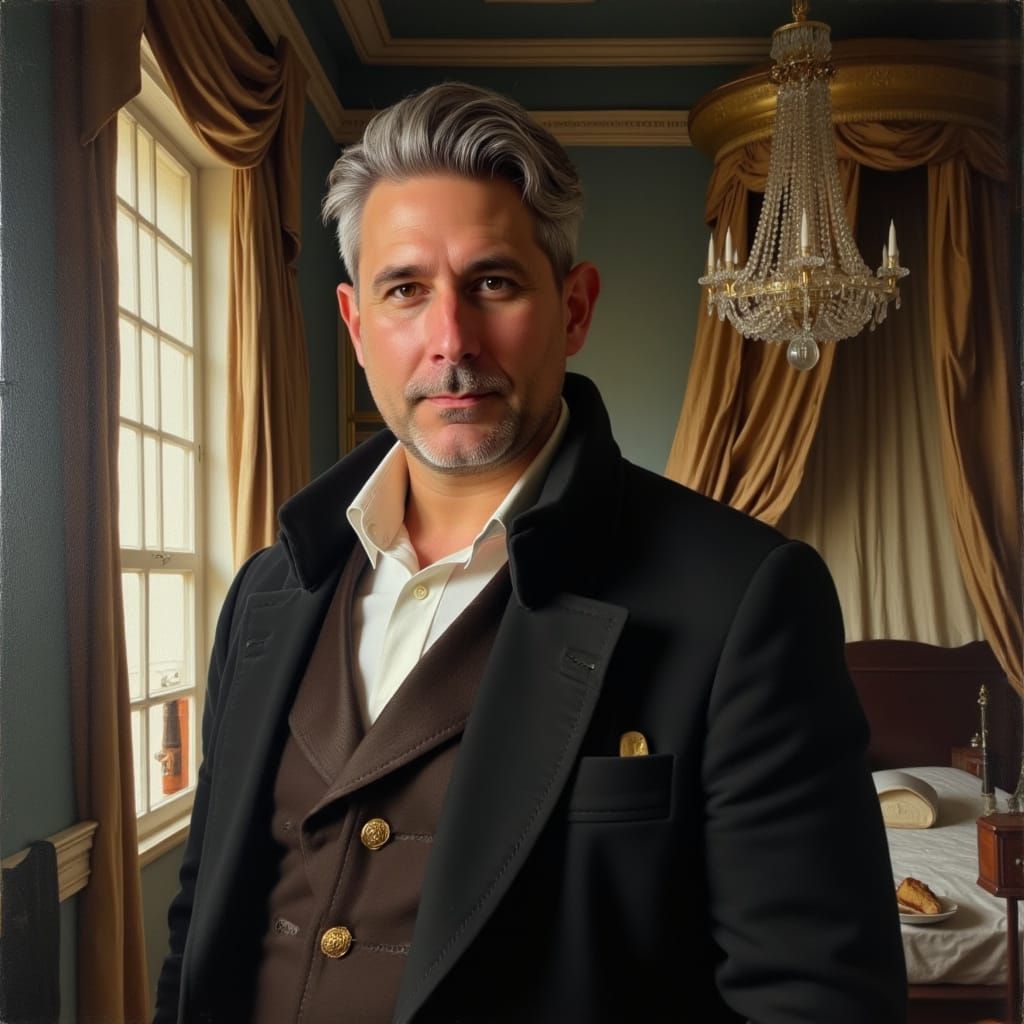 Charming Victorian Gentleman in a Cozy Setting