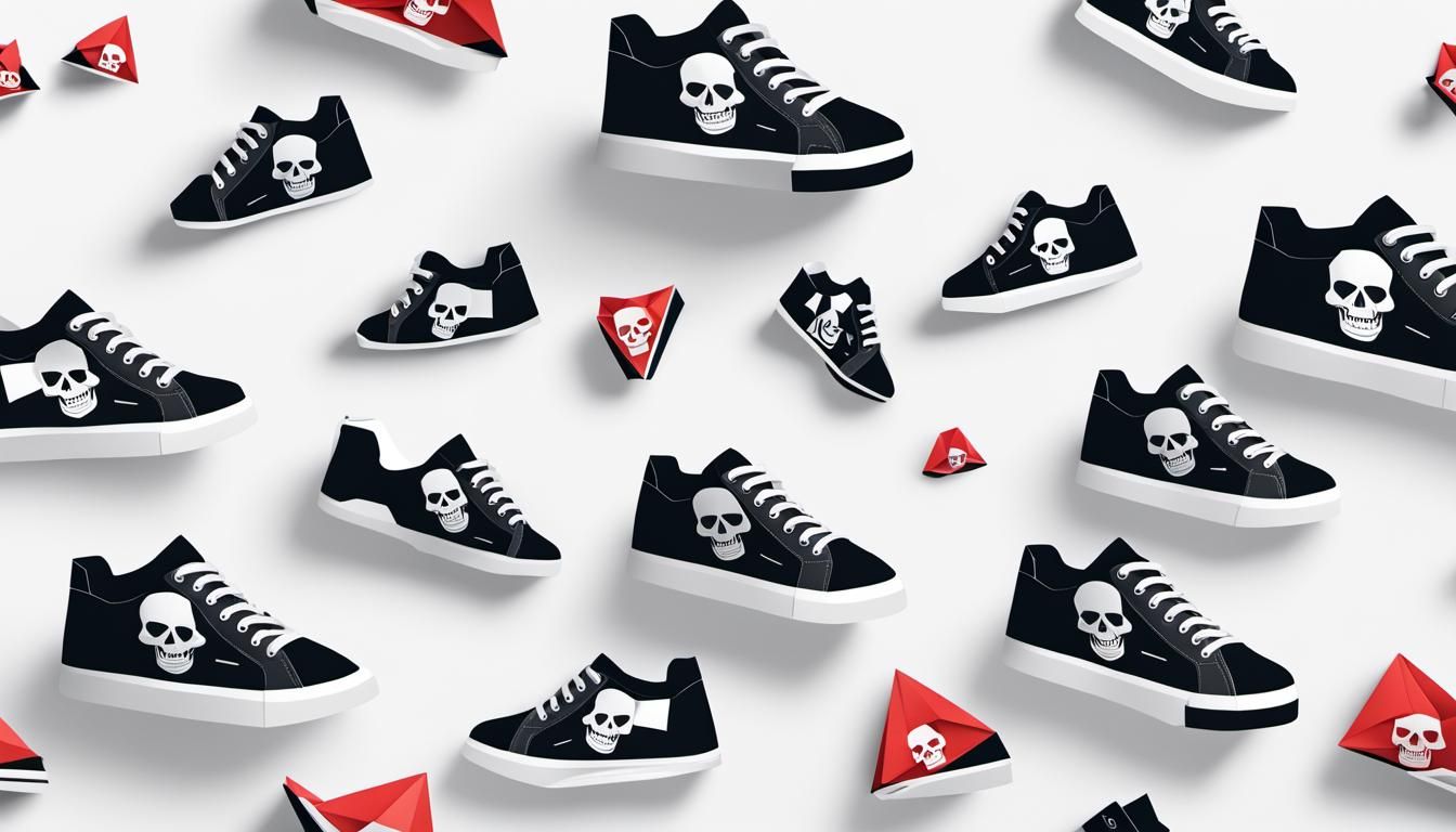 Origami Papercraft Sneakers with Skull Logo