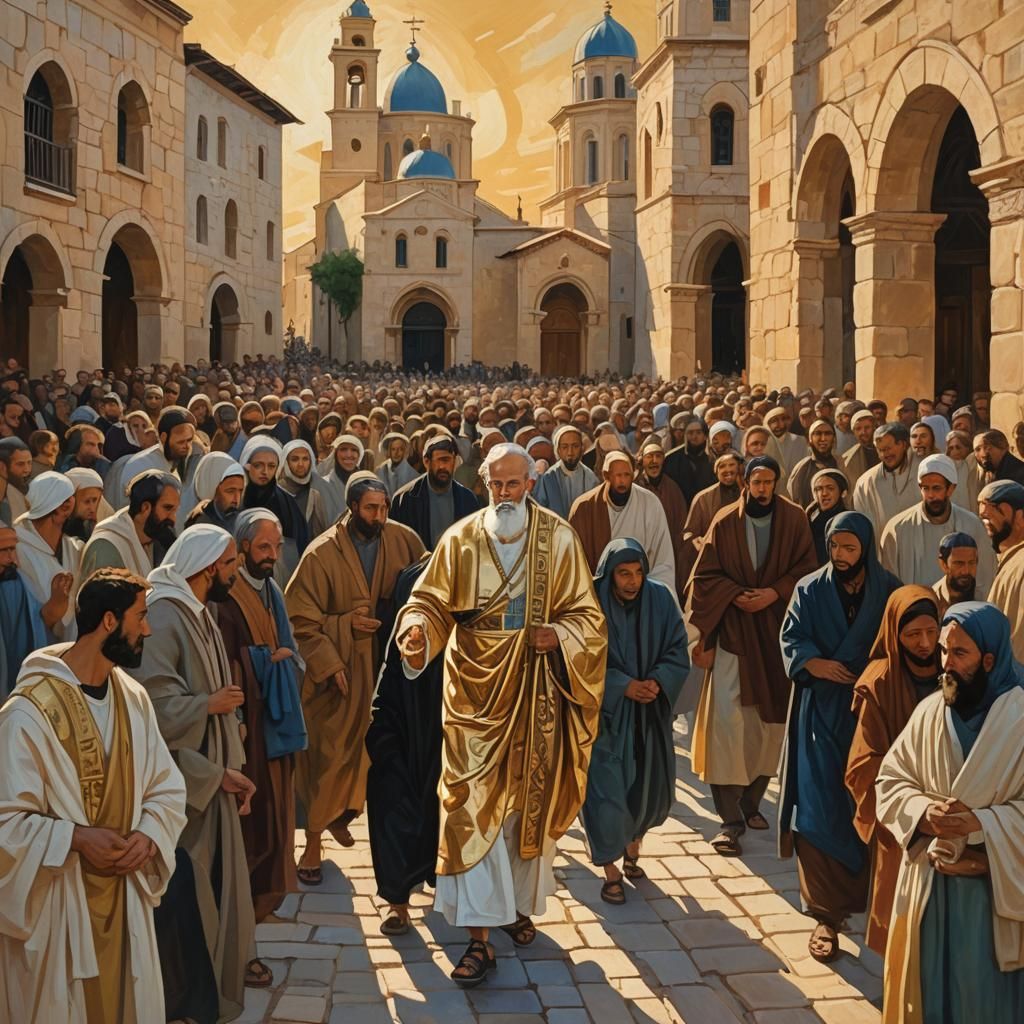 Saint Peter in Jerusalem: Byzantine Gouache Icon