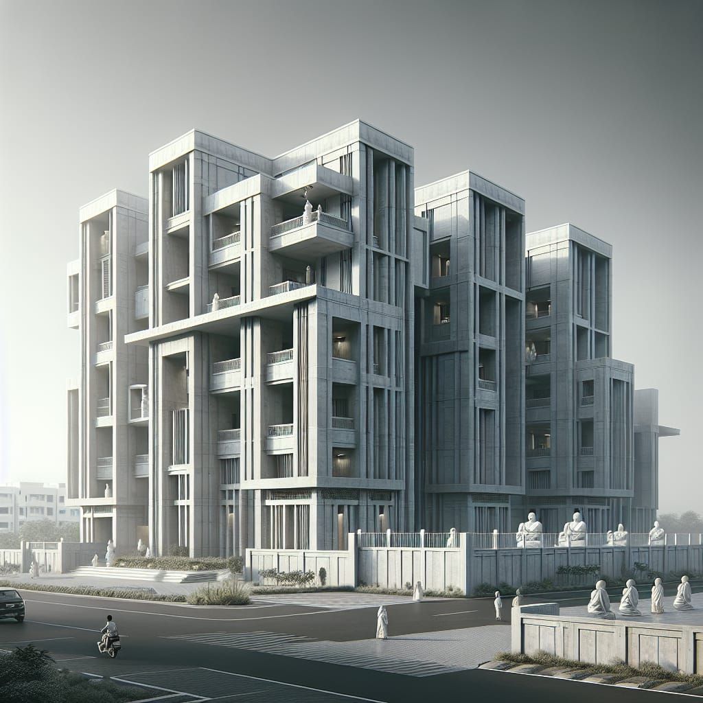 Minimalist Community Center Inspired by Indian Temple Archit...