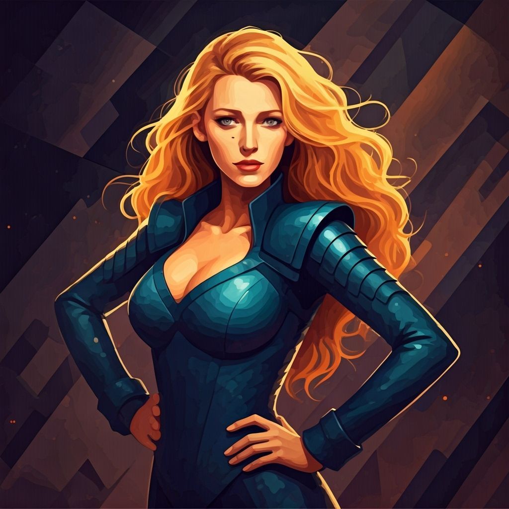 Blake Lively as Hero in Cubist Anime Manga