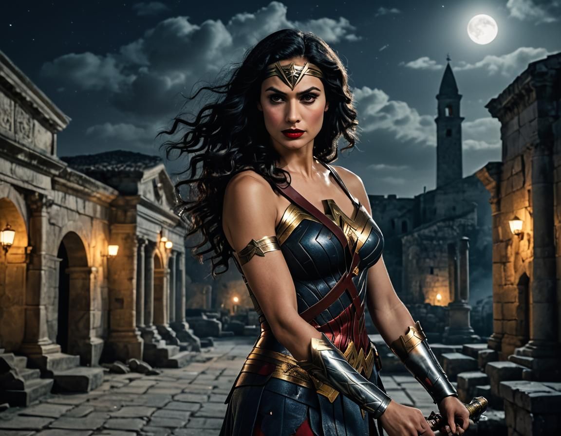 Morena Baccarin as Wonder Woman in Ancient City