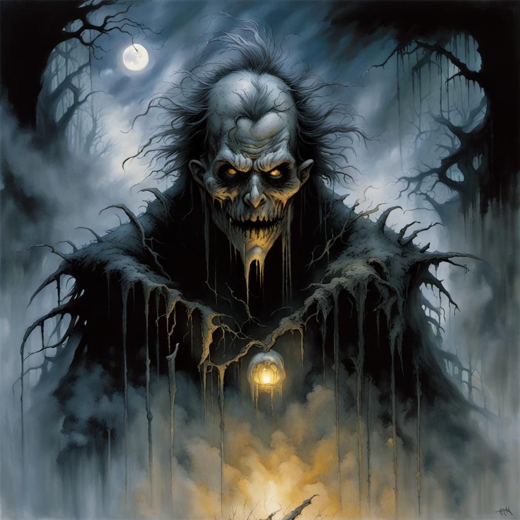 Grimdark Fantasy Art in a Blended Style