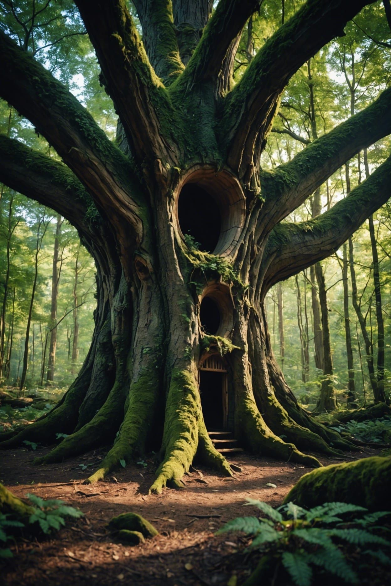Fairytale Treehouse in Tranquil Forest Home