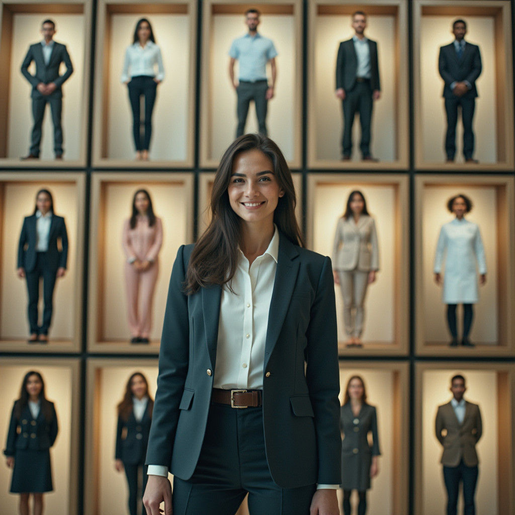 Woman in Multiple Roles: Surreal Digital Art