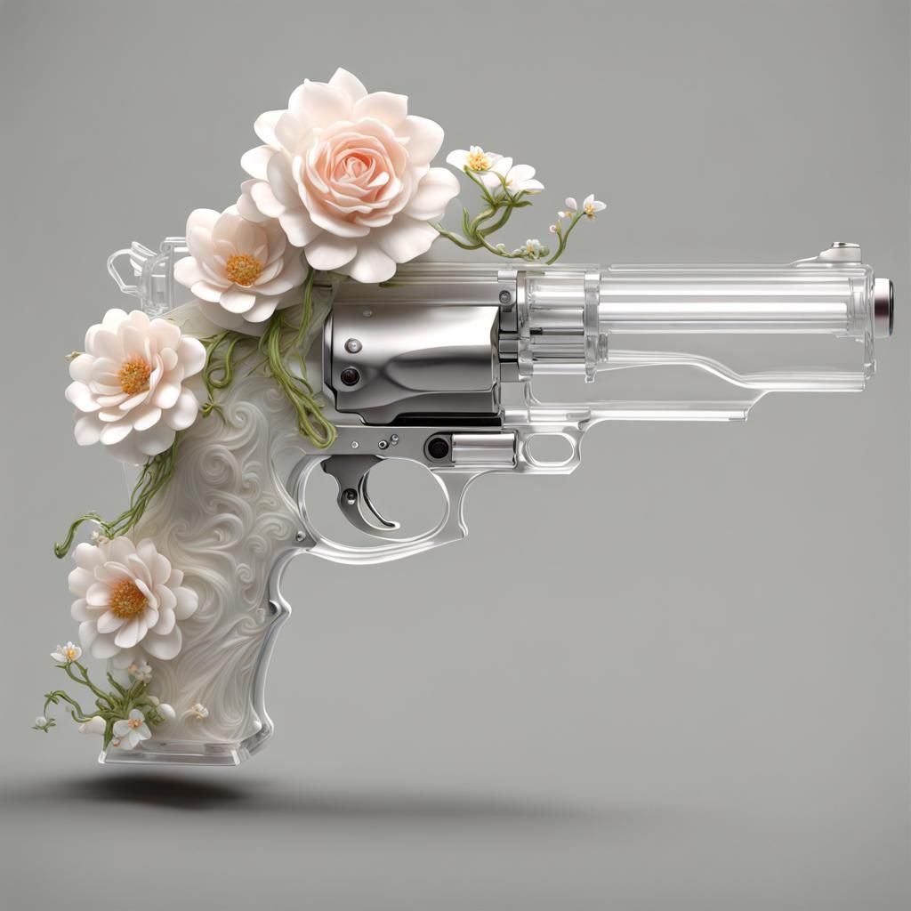 Whipped Cream Gun with Vines and Flowers
