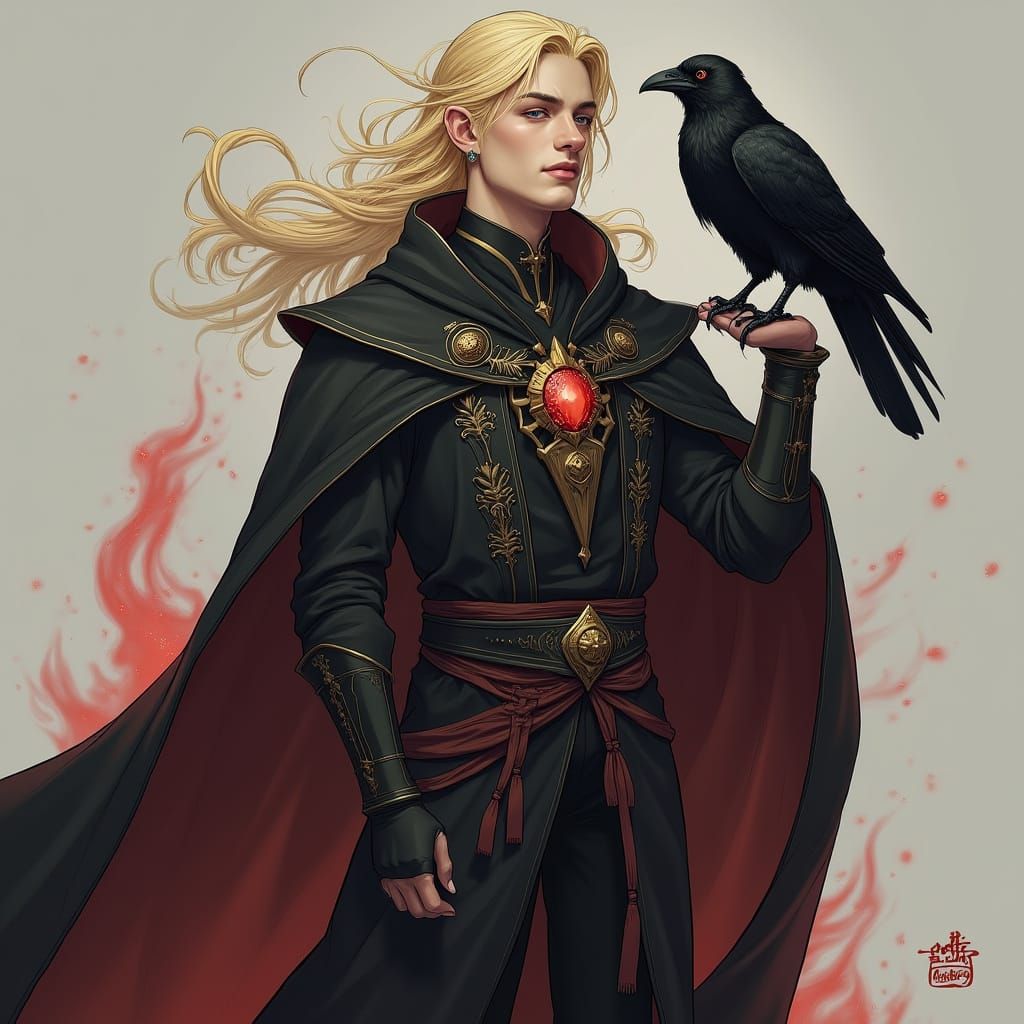 Elf Wizard with Blood Magic, Concept Art