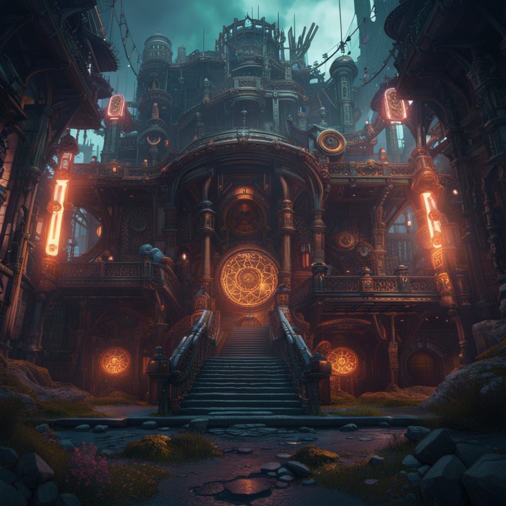 Detailed Cryptopunk Art: Fantasy Concept in Deep Color