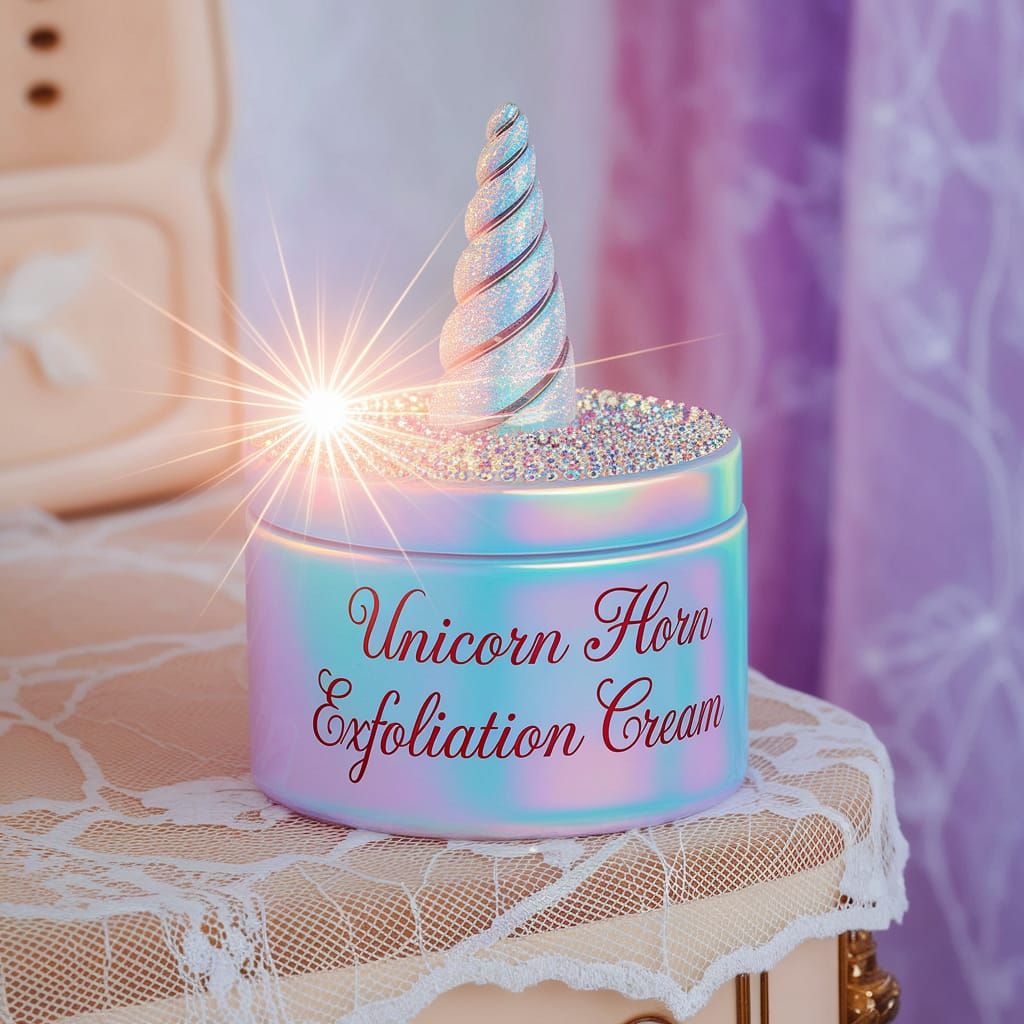 Whimsical Iridescent Container in Soft Light