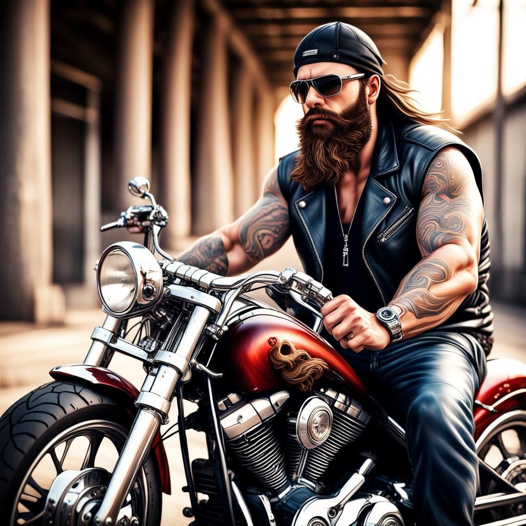 Hyperrealistic Biker Shredder Outlaw