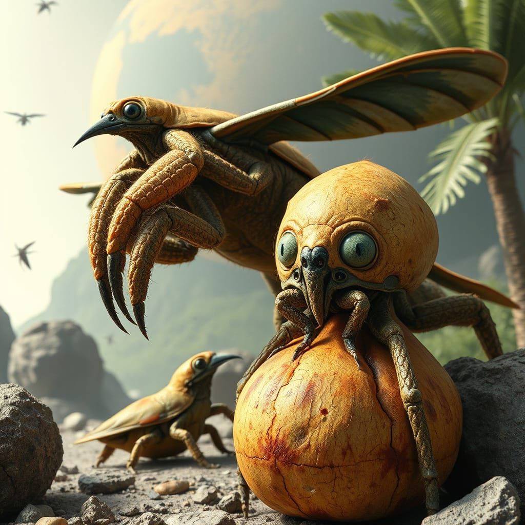 Exoplanet: Coconut-Inspired Alien Creatures in Xenobiologica...