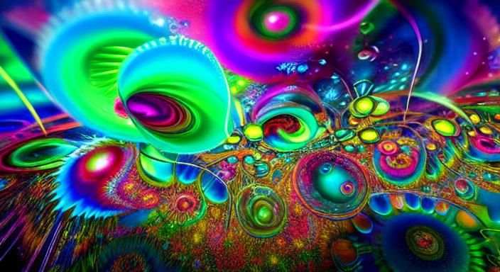 Kaleidoscopic Flow of Time in Futurism Style