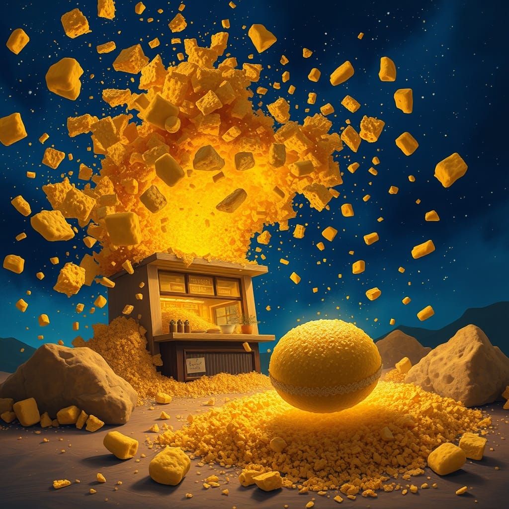 Surreal Portuguese Pastry Shop Explodes in Starry Sky