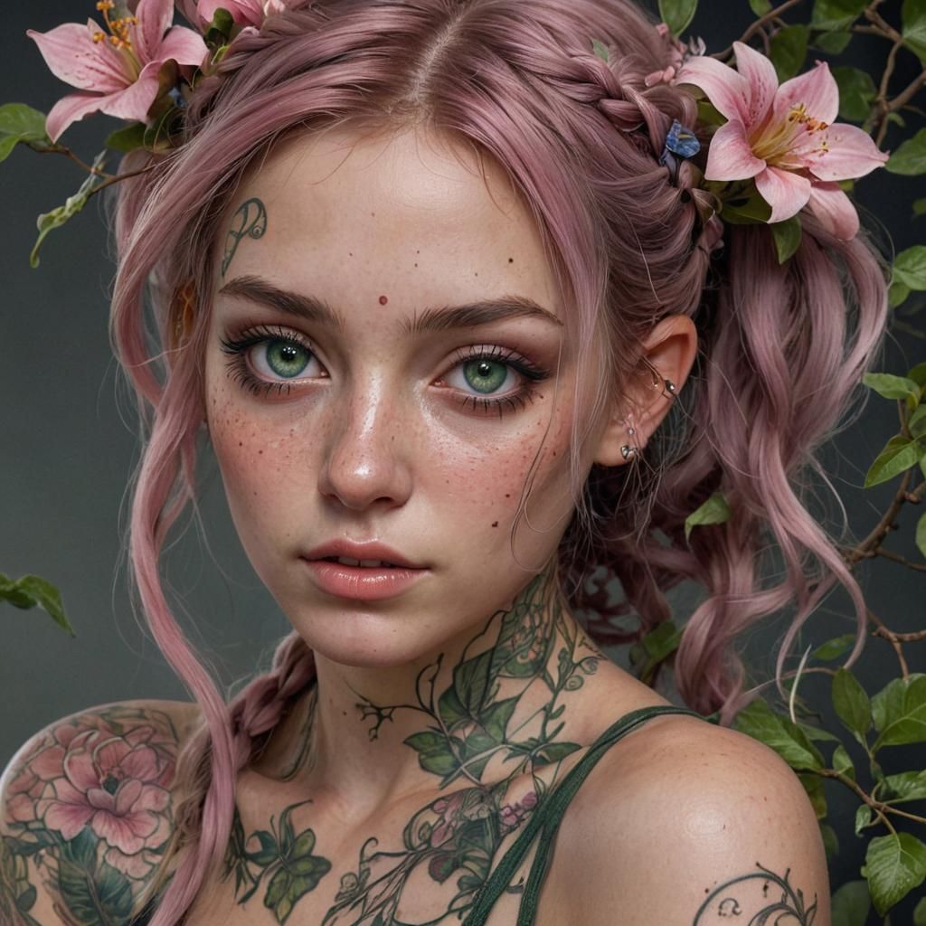 Gothic Fantasy Fairy Girl in Victorian-Inspired Attire