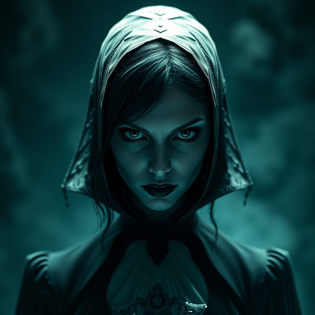 Dark Snow White Vengeance in Biomechanical Style