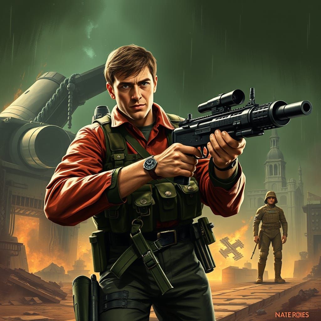 BJ Blazkowicz in Dystopian Retro-Futuristic Battle
